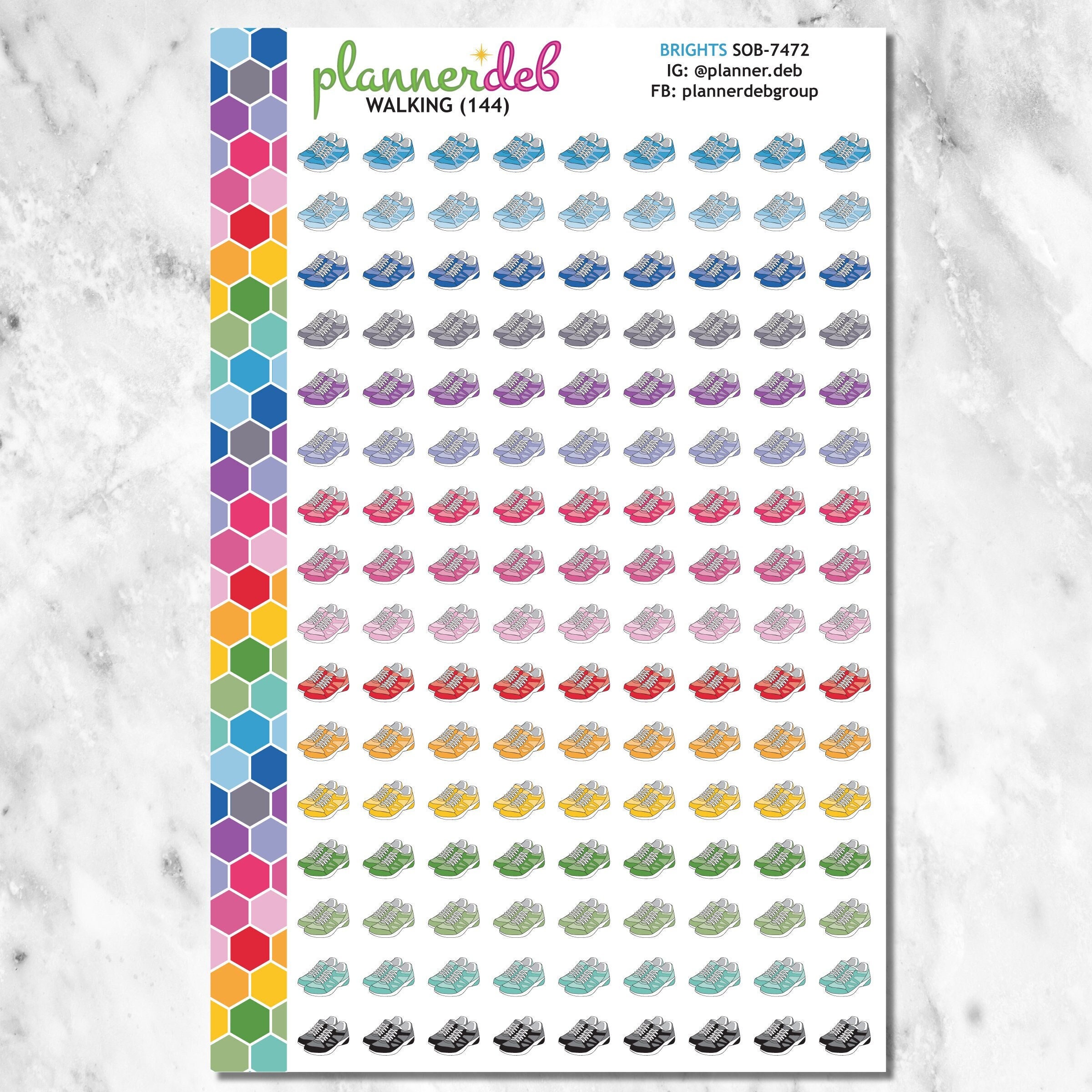 Walking Planner Stickers for Erin Condren Planners, Daily Duos, Happy ...