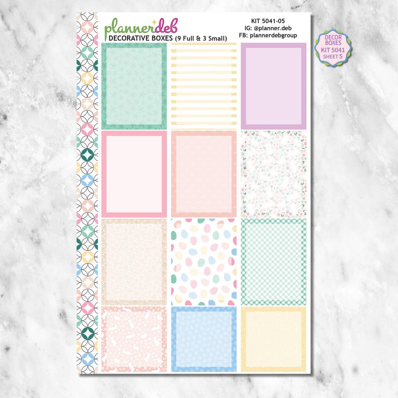 April Weekly Planner Stickers Kit 5041 | Spring Easter Weekly Monthly ...