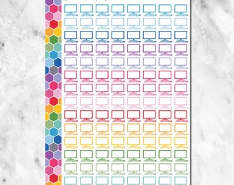 Computer Planner Stickers for Erin Condren Planners, Daily Duos, Happy Planners, Plum Planners, Bullet Journals, Any Planners, SOB-7516