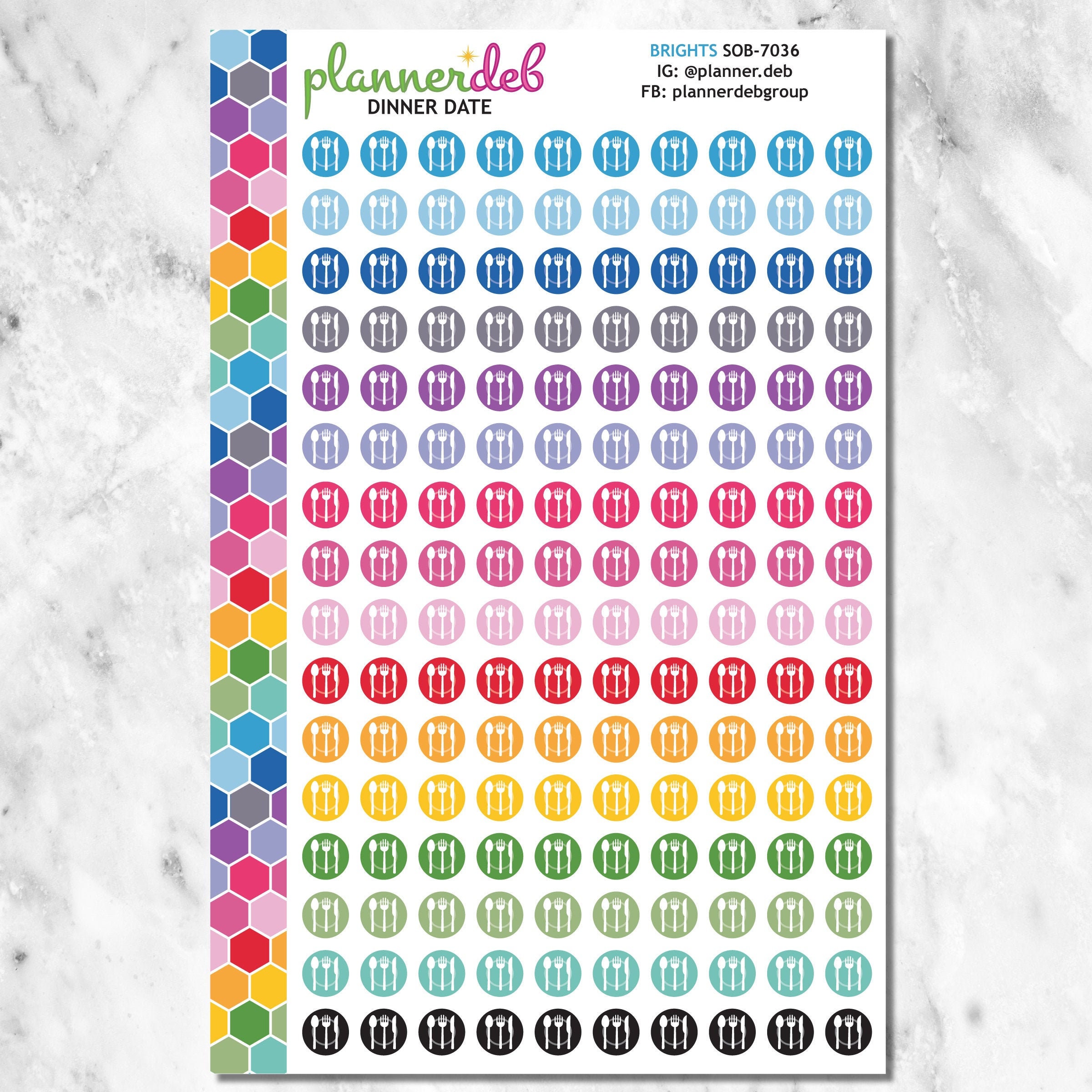 Dinner Date Planner Stickers for Erin Condren Planners, Daily Duos ...