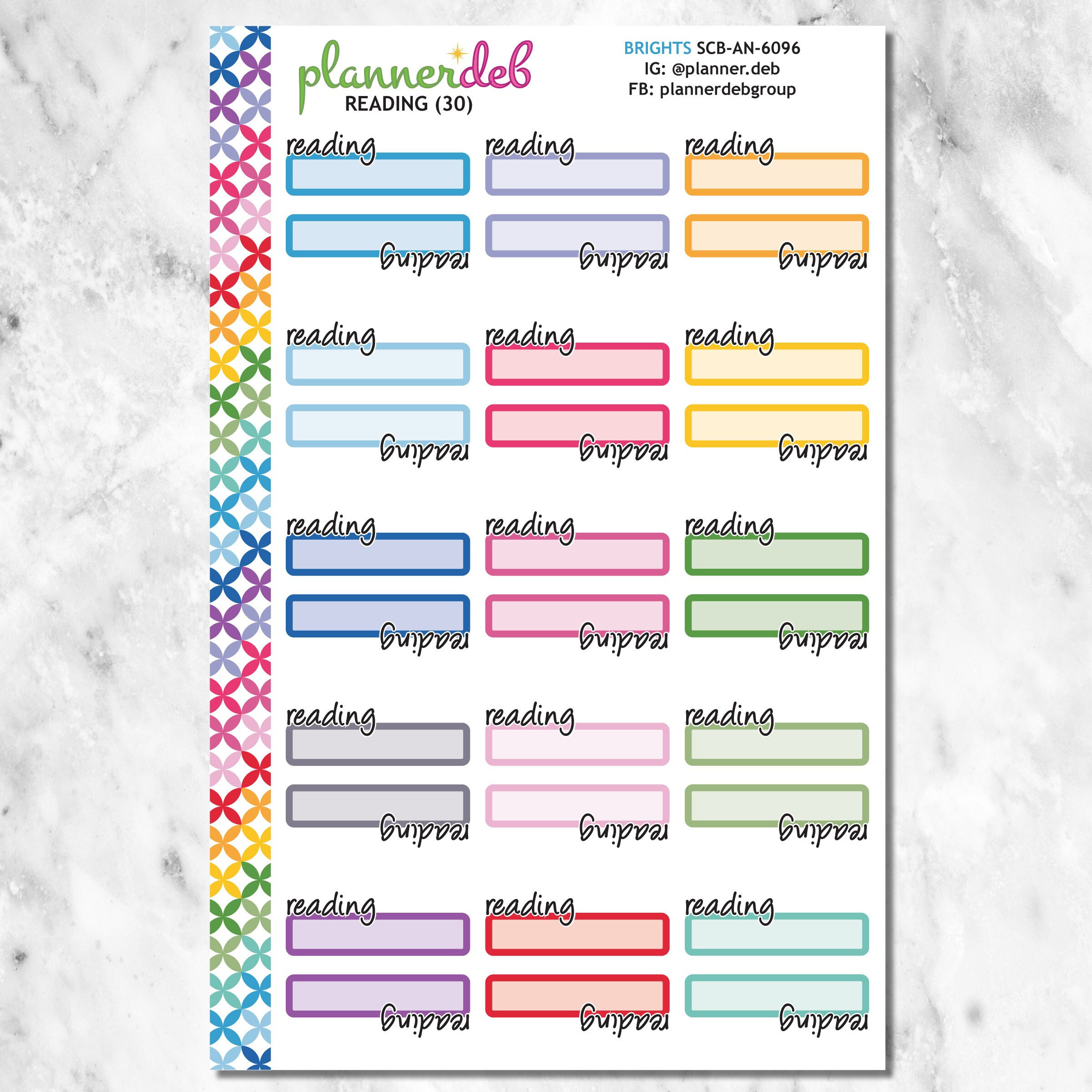 Reading Script Label Planner Stickers, Perfect for Erin Condren ...