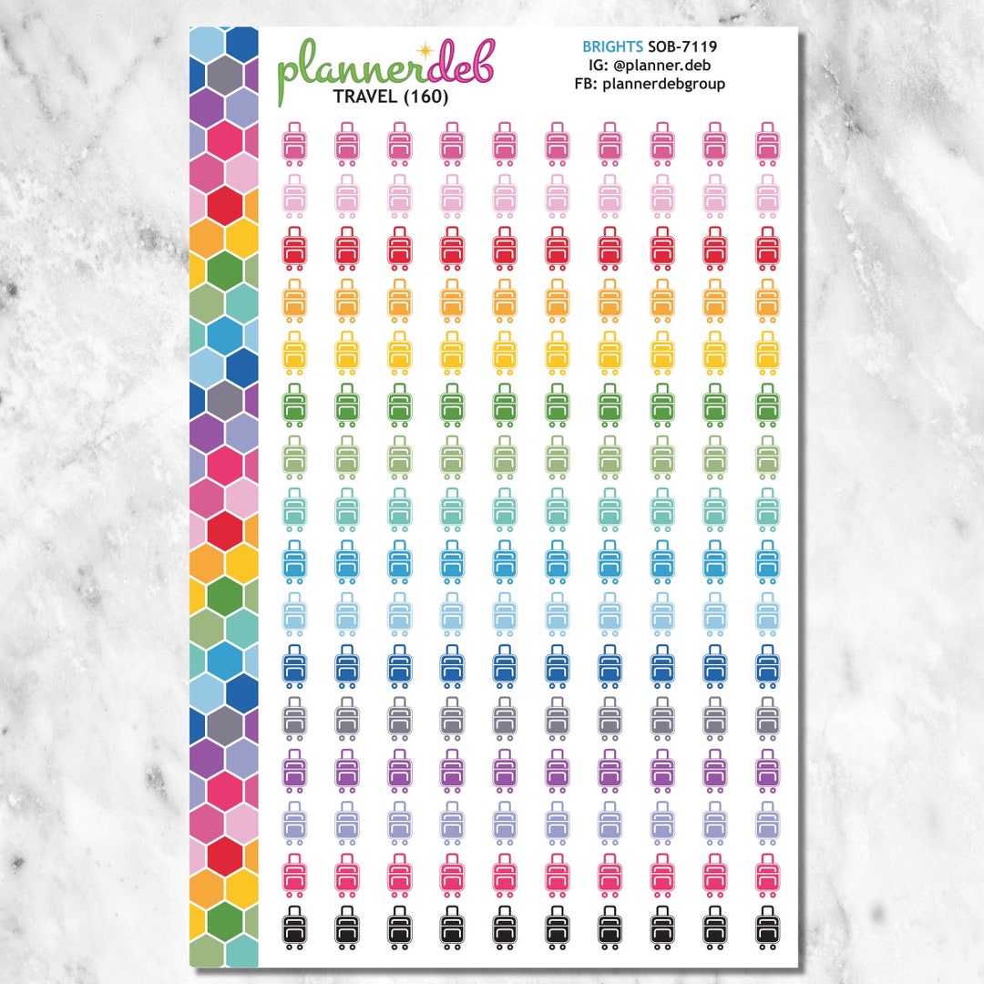 Travel Planner Stickers for Erin Condren Planner, Daily Duo, Happy ...