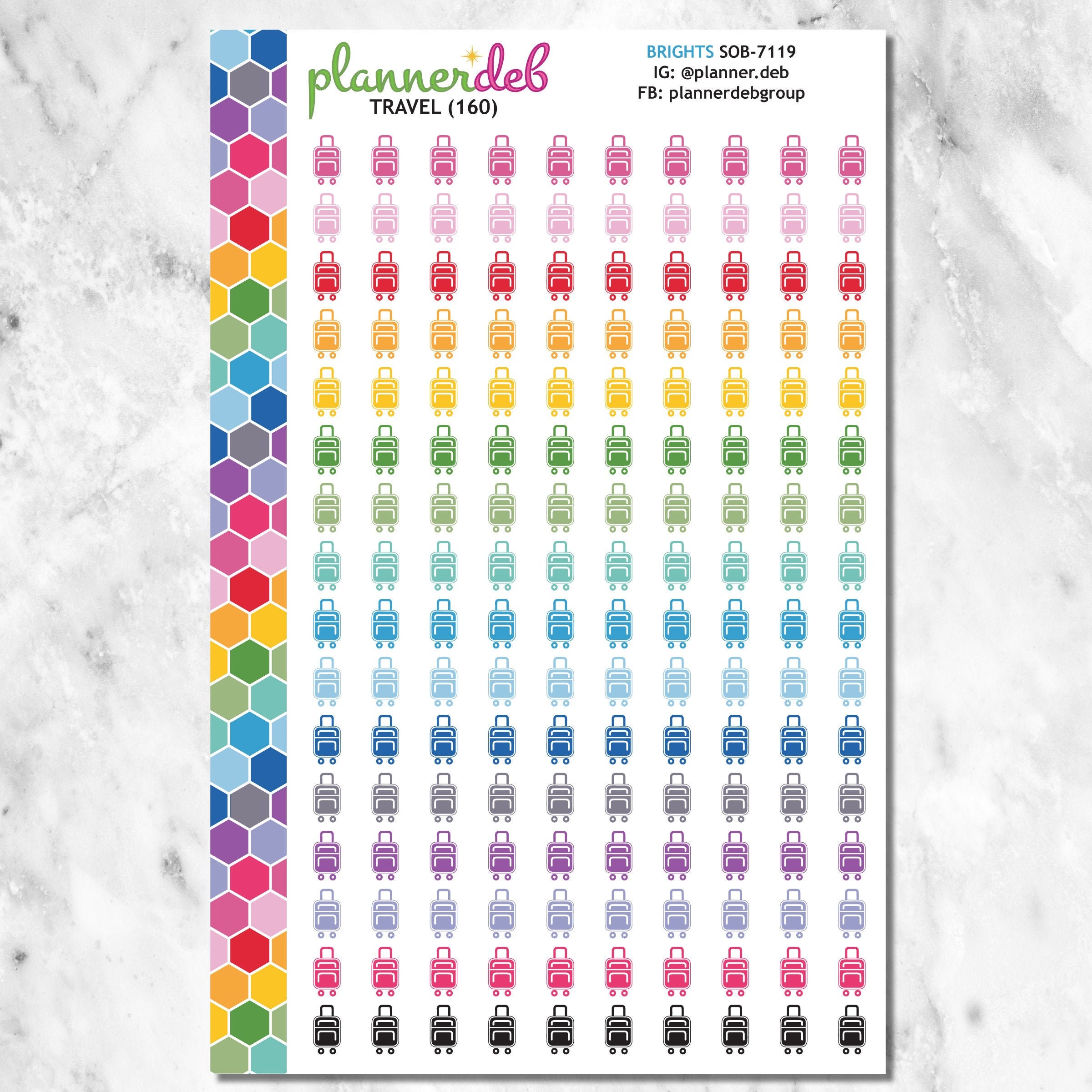 Travel Planner Stickers for Erin Condren Planner, Daily Duo, Happy ...