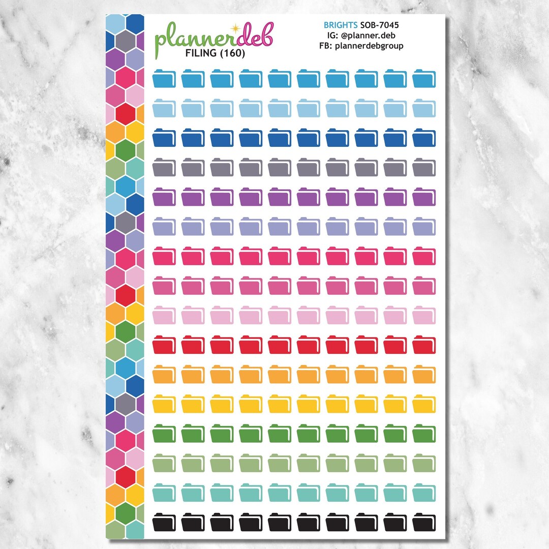 FILING Planner Stickers for Erin Condren Planner, Daily Duo, Happy ...