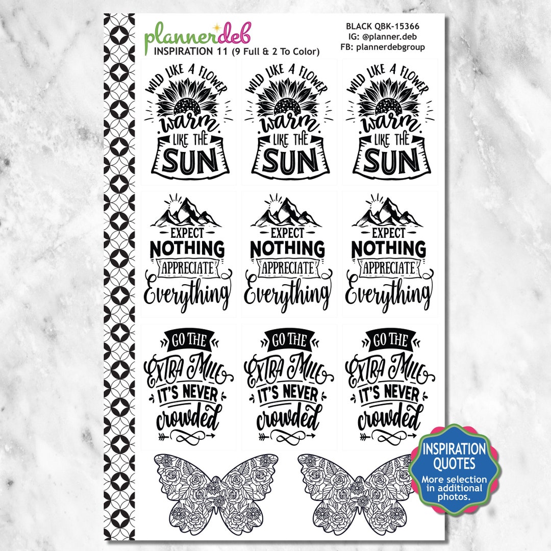 INSPIRATION QUOTES 11-20 Planner Stickers for Erin Condren Planner ...