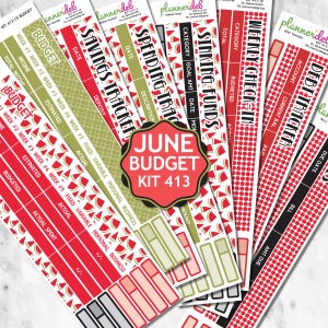 June/Watermelon Kit 413 Monthly Planner Stickers are perfect for Erin Condren Planner, Daily Duo, Happy Planner, Plum Planner
