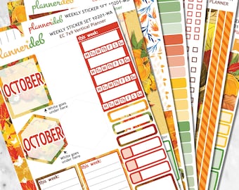 October/Fall Kit 10201 Weekly Planner Stickers, Perfect for Erin Condren Life Planner, Fit Many Other Planners