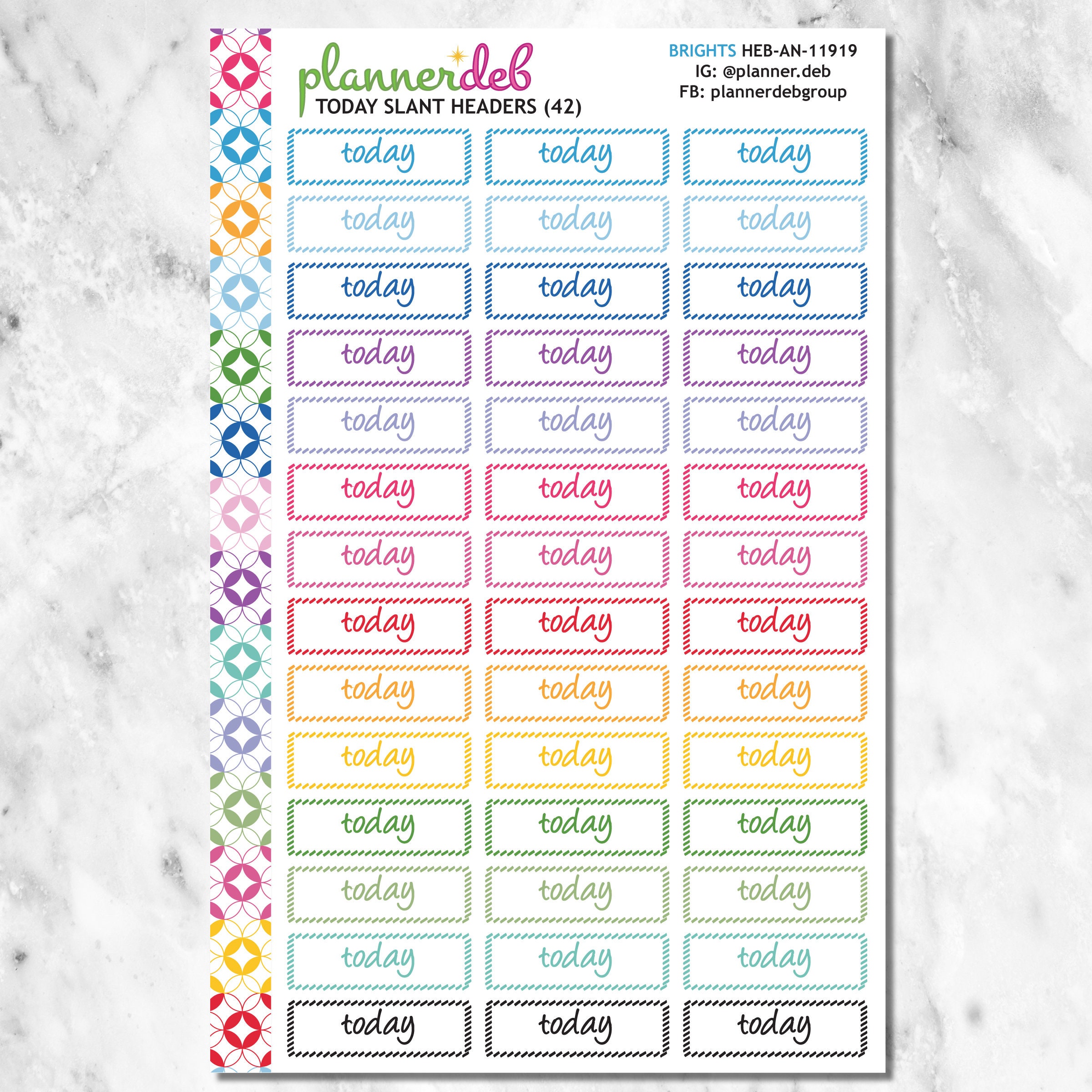 Today Header Planner Stickers, Perfect for Erin Condren Planners, Daily ...