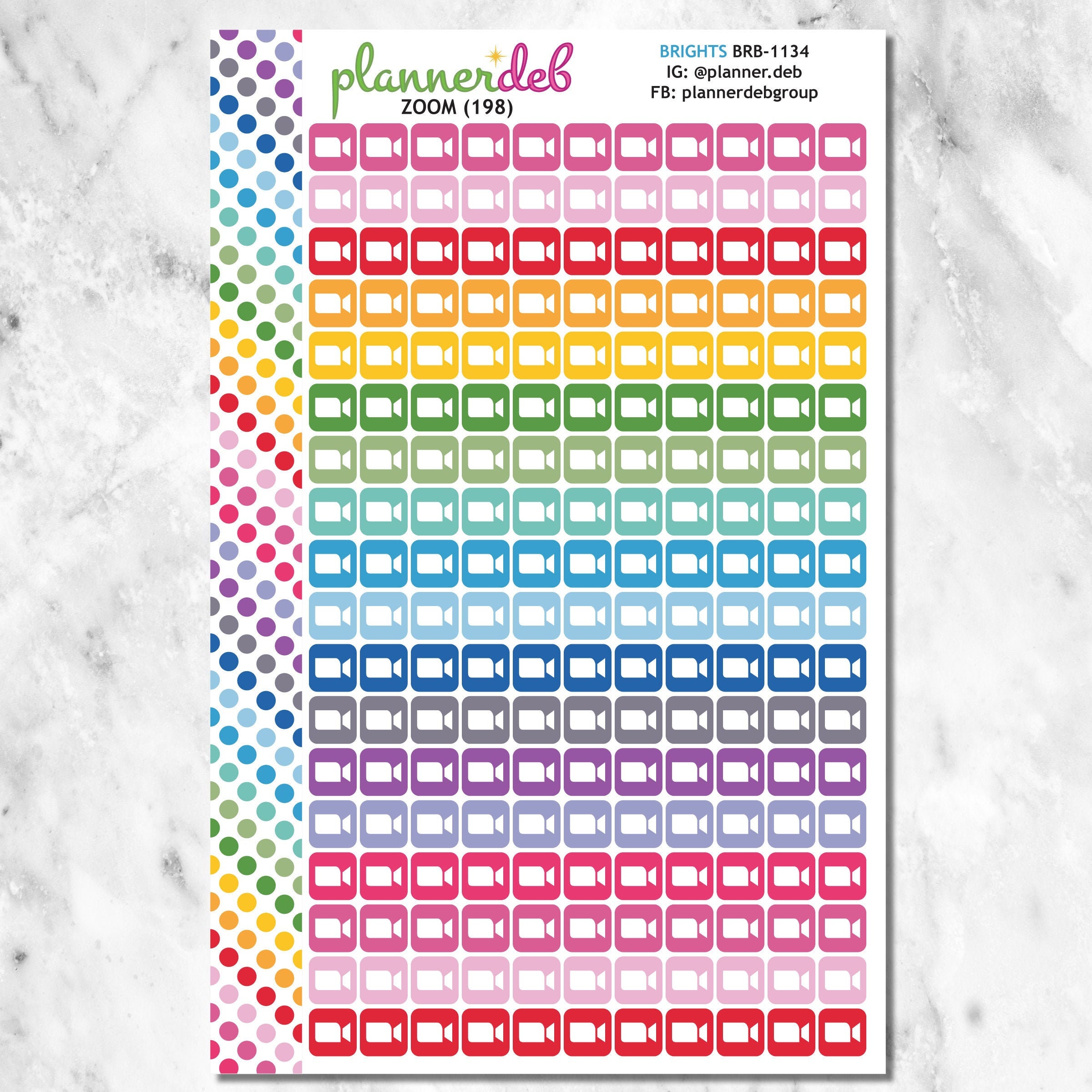 Zoom Planner Stickers for Erin Condren Planners, Daily Duos, Happy ...