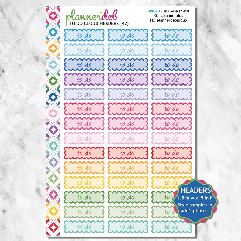 TO DO Header Planner Stickers, Perfect for Erin Condren Planners, Daily ...