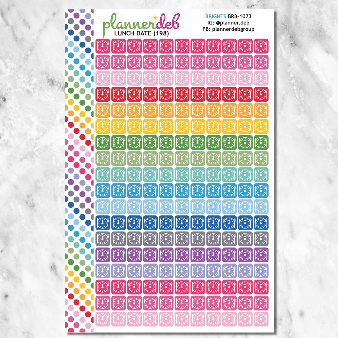 Lunch Date Planner Stickers for Erin Condren Planners, Daily Duos ...