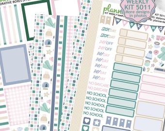 January/Winter Kit 5011 Weekly Pages Planner Stickers Sheets 5 thru 7, Perfect for Erin Condren Planner; Fit Other Planners