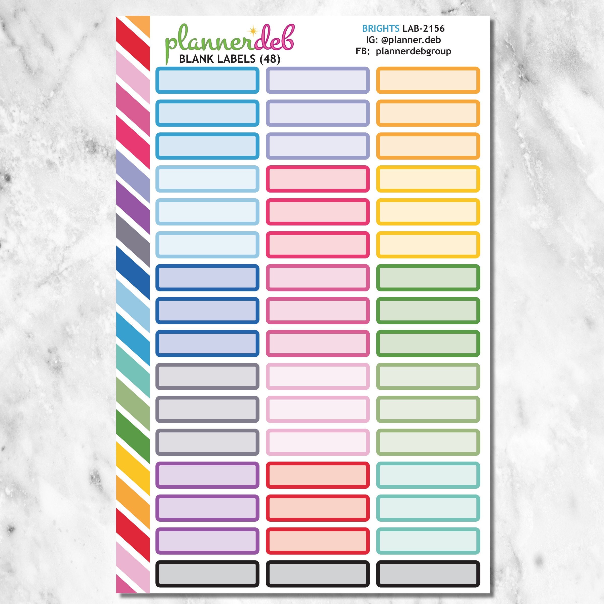 BLANK LABEL Planner Stickers for Erin Condren Planner, Daily Duo, Happy ...