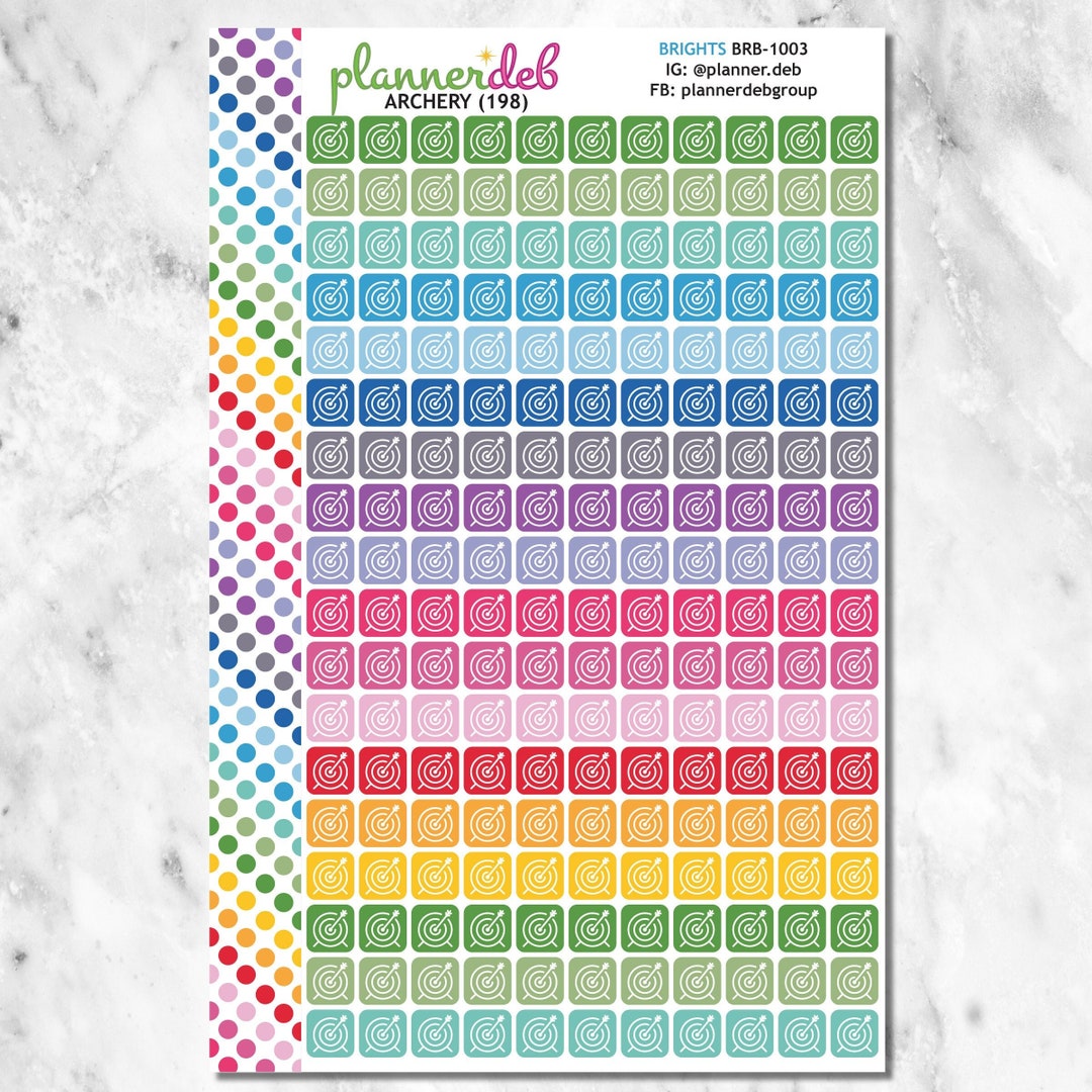 Archery Planner Sticker for Erin Condren Planner, Happy Planner, Daily ...