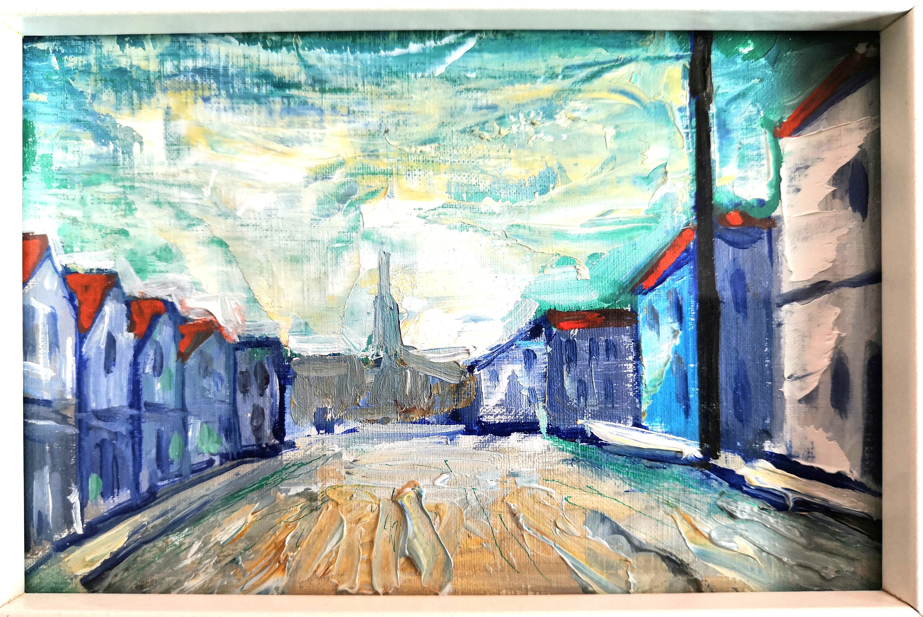 Bristol Original Painting Oil on Paper Gloucester Road Etsy