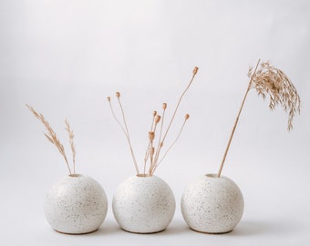 Minimalist Vase, Concrete Vase, Decorative Vase, Sphere Vase, Home Decor Gift, Vase For Dried Flowers