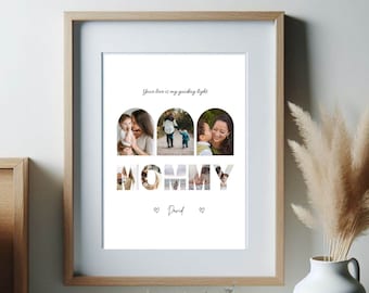 MUTTER TAG Geschenke Mama Fotorahmen, EDITIERBARE Mama Rahmen, Mama Drucken Fotos, Canva Vorlage, Sofort Download, Mama Mama Geschenke Collage zum ausdrucken