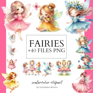 Fee Clipart, Aquarell Feen Garten Clipart, magische Feen Clipart-Pilz png, Fee PNG-Fantasy Clipart png-kommerzielle Nutzung, digital