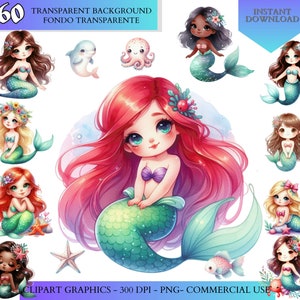 Meerjungfrau, Clipart, Bundle, Aquarell, Meerjungfrau, Clipart, Meerjungfrau, Unter Meer, Clip Art, Meerjungfrau, Meerjungfrau, Meerjungfrau, Png, Sofort-Download Kommerzielle Nutzung