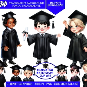 Graduierung Mütze Kinder Clipart, Graduierung Schüler PNG PNG bildung Clipart Aquarell graduate Clipart Vorschule Graduierung Graduierung Grafiken