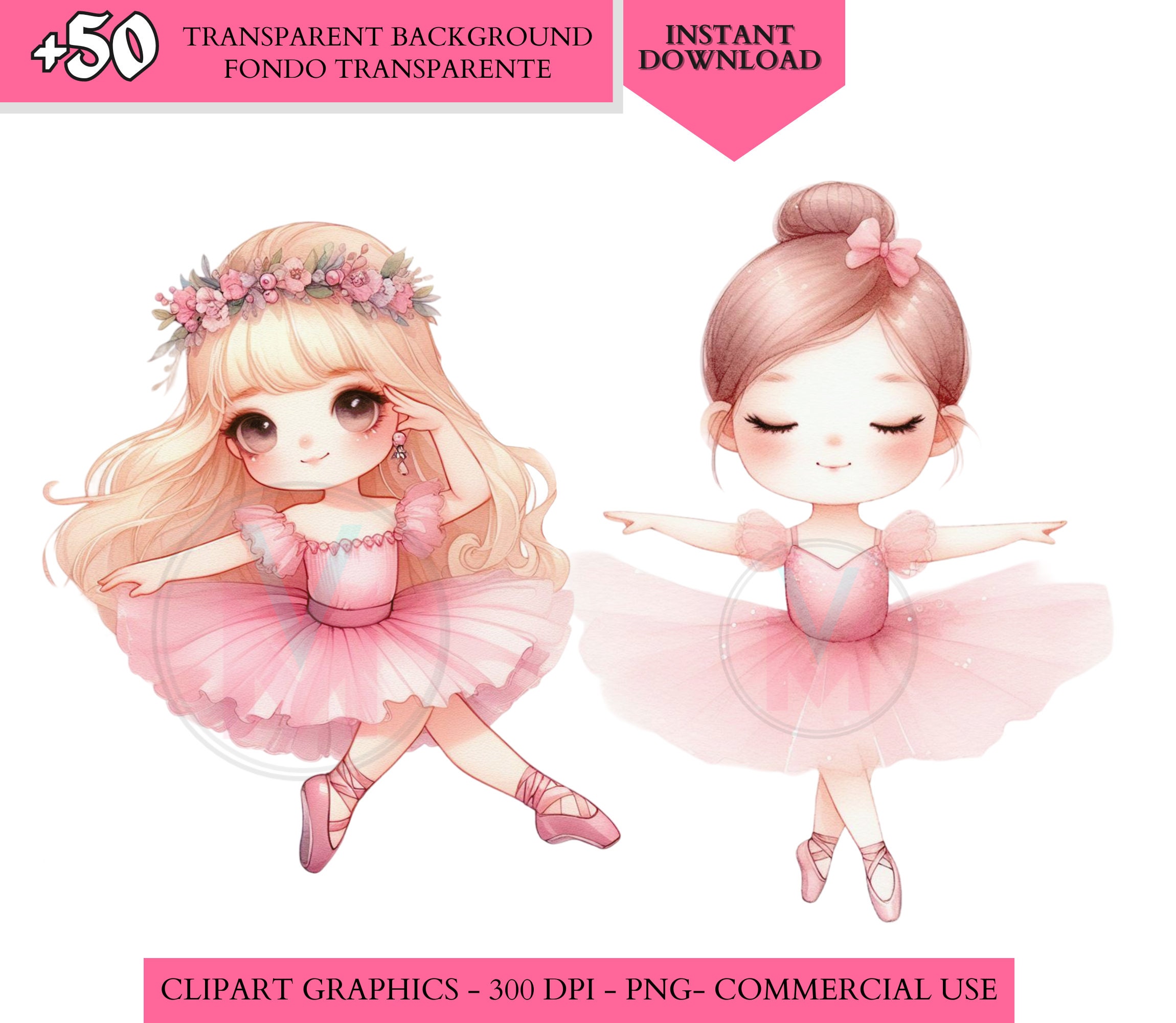 Pink Ballerina Clipart, Cute Ballet Clipart, Swan Lake Clipart ...