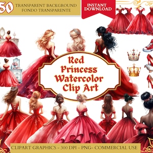 Rode prinses aquarel clipart, aquarel illustraties, bruidsmeisje, Quinceañera png jurk, Sweet Sixteen jurk quinceanera png commercieel gebruik