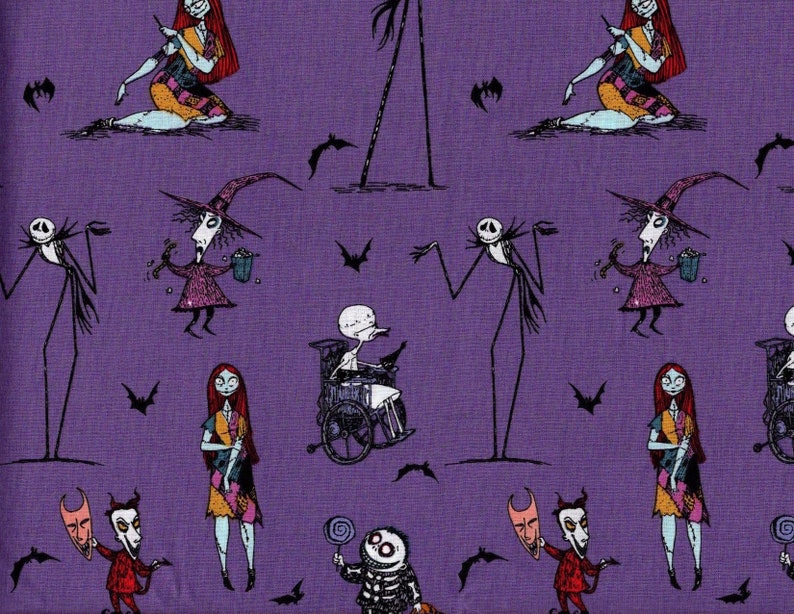 Nightmare Before Christmas Quilt Cotton fabric sold by the 1 Etsy