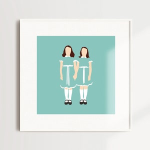 The Shining movie twins inspired minimalist print - Home Decor - Wall Art  - DIGITAL DOWNLOAD