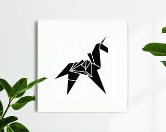 Blade Runner inspired origami unicorn print - Home Decor - Wall Art - DIGITAL DOWNLOAD