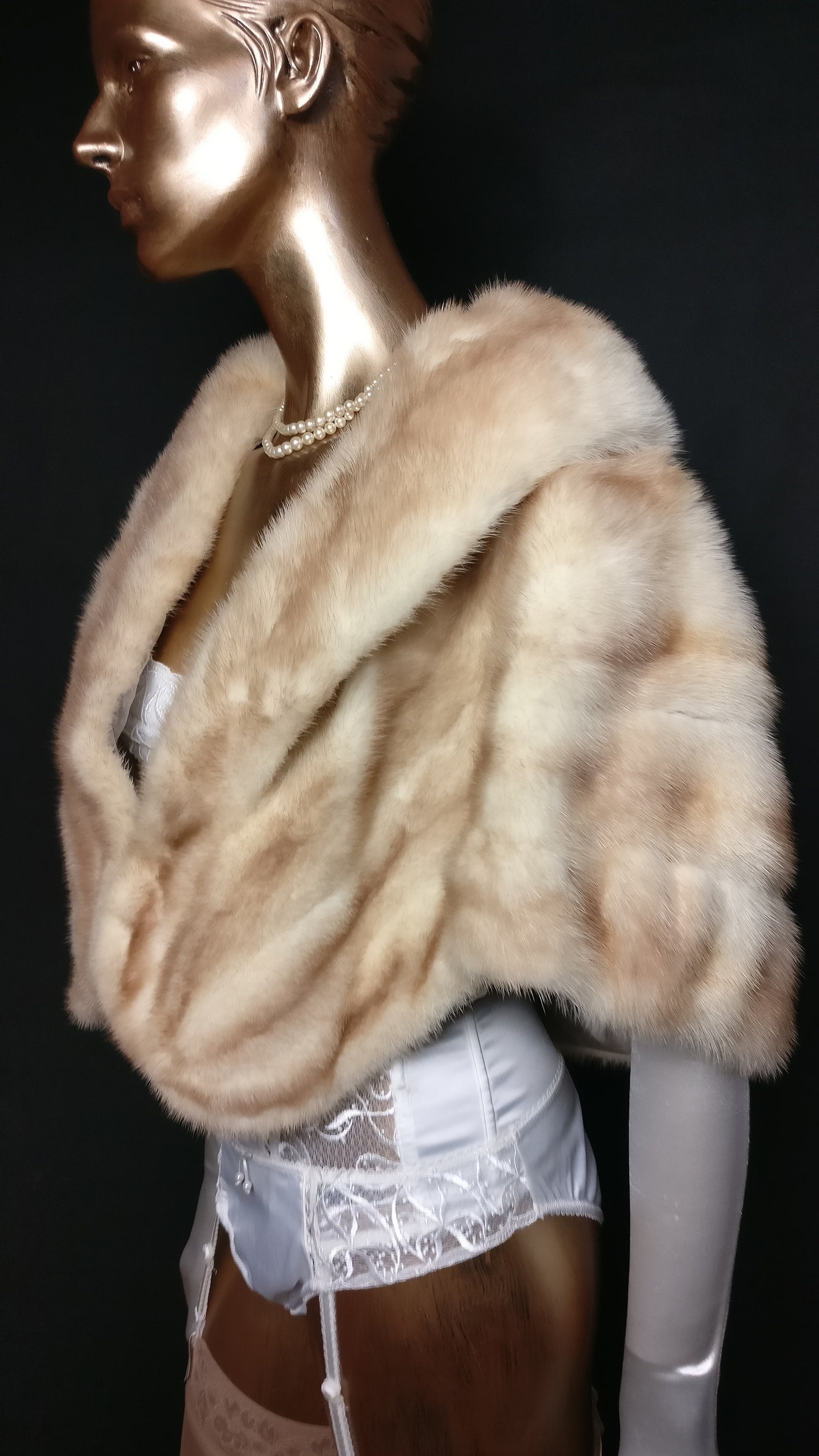 Vintage Mink Stole in a Large Size Wedding or Evening Size 18 Etsy