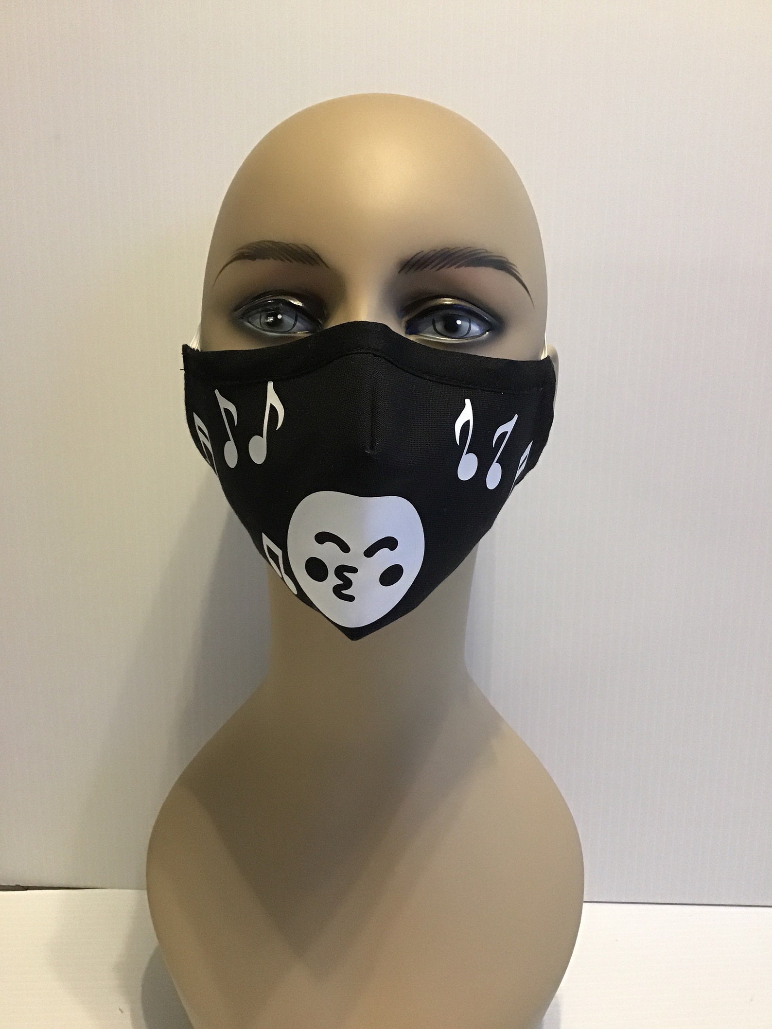 Emoji black face mask Etsy