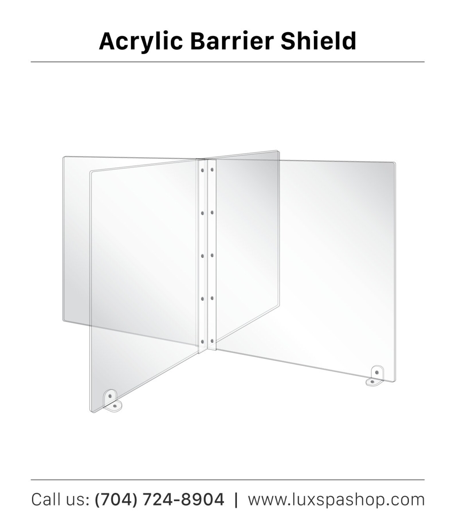 Clear 4Way Table Divider and Guard for Schools Meetings Etsy