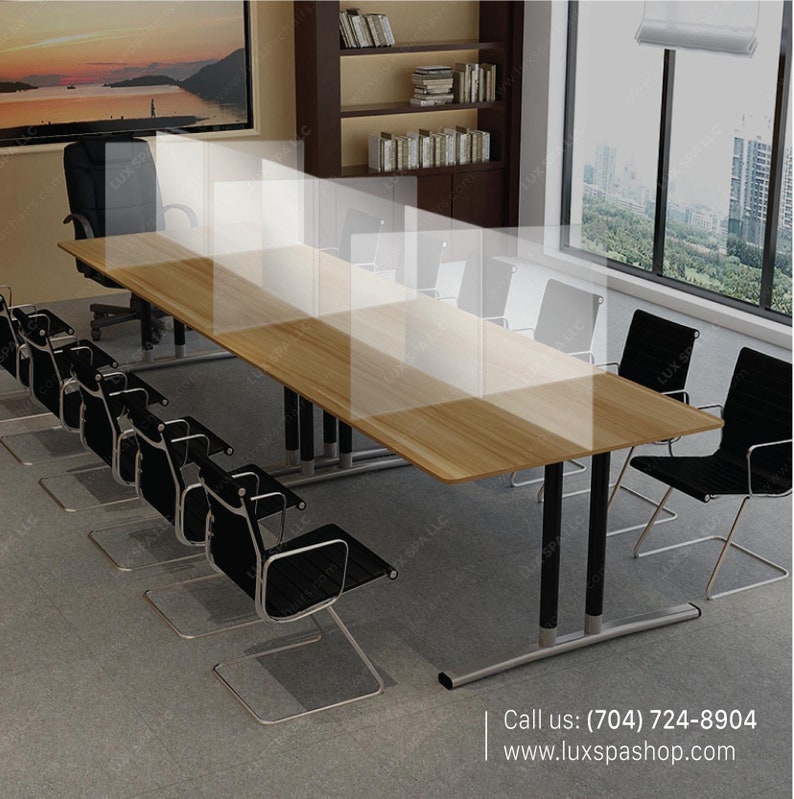 Clear 4Way Table Divider and Guard for Schools Meetings Etsy