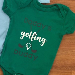 Daddys golfing buddy onesie; father son shirts; golfing buddy onesie; dads golf buddy shirt: dad golf buddy onesie;
