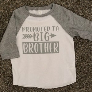 Promoted to big brother shirt; big brother announcement shirt; baby announcement shirt; promoted to big sister shirt; big sister shirt