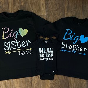 Big Sister Little Sister matching shirts; big brother little brother shirt; big sister little brother shirt; sibling shirt; matching sibling