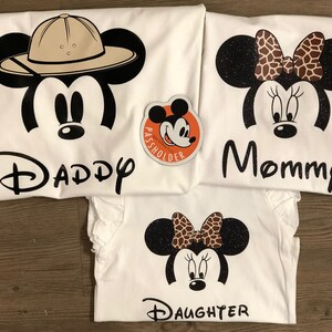 Safari inspired Minnie Mickey shirts; Matching Disney shirts; Safari Minnie Mickey shirts; Family Disney shirts; Animal Kingdom shirts