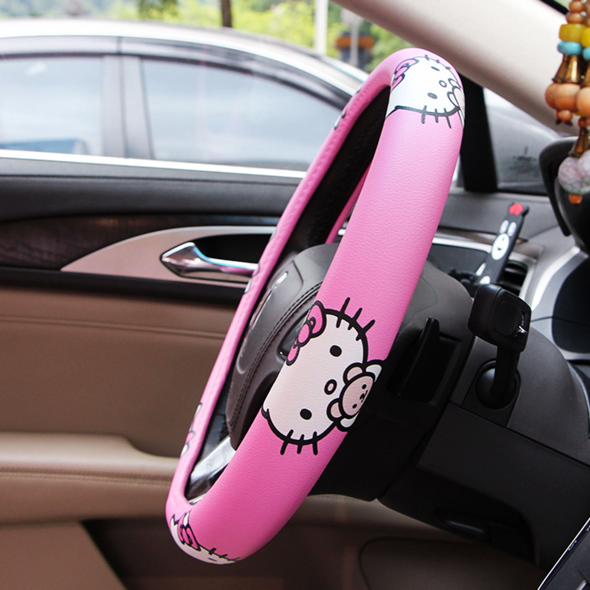 Hello Kitty steering wheel coverPink steering wheel Etsy