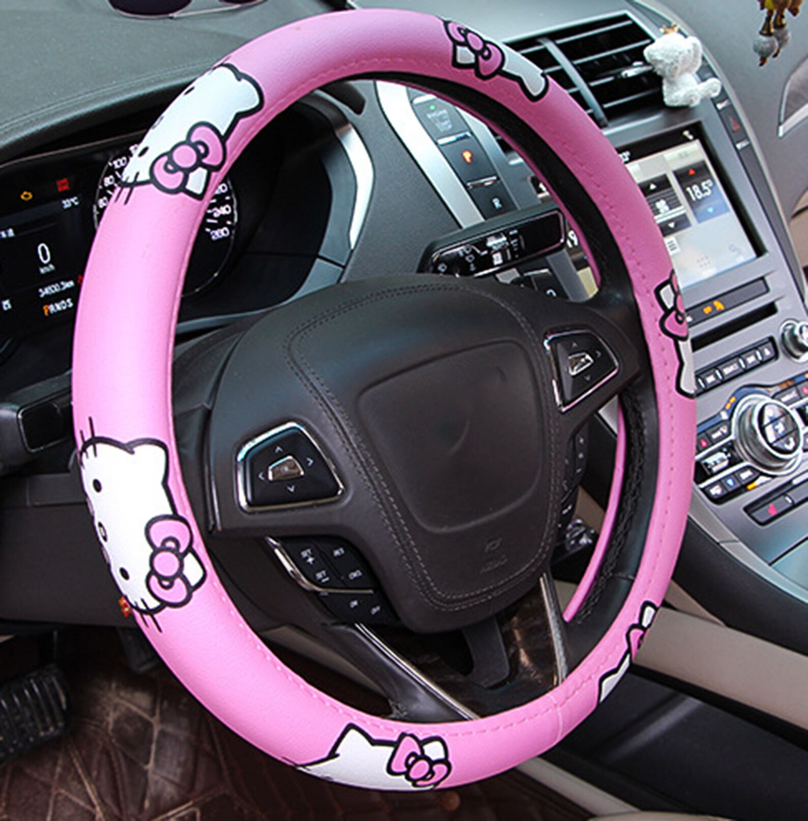 Hello Kitty steering wheel coverPink steering wheel Etsy