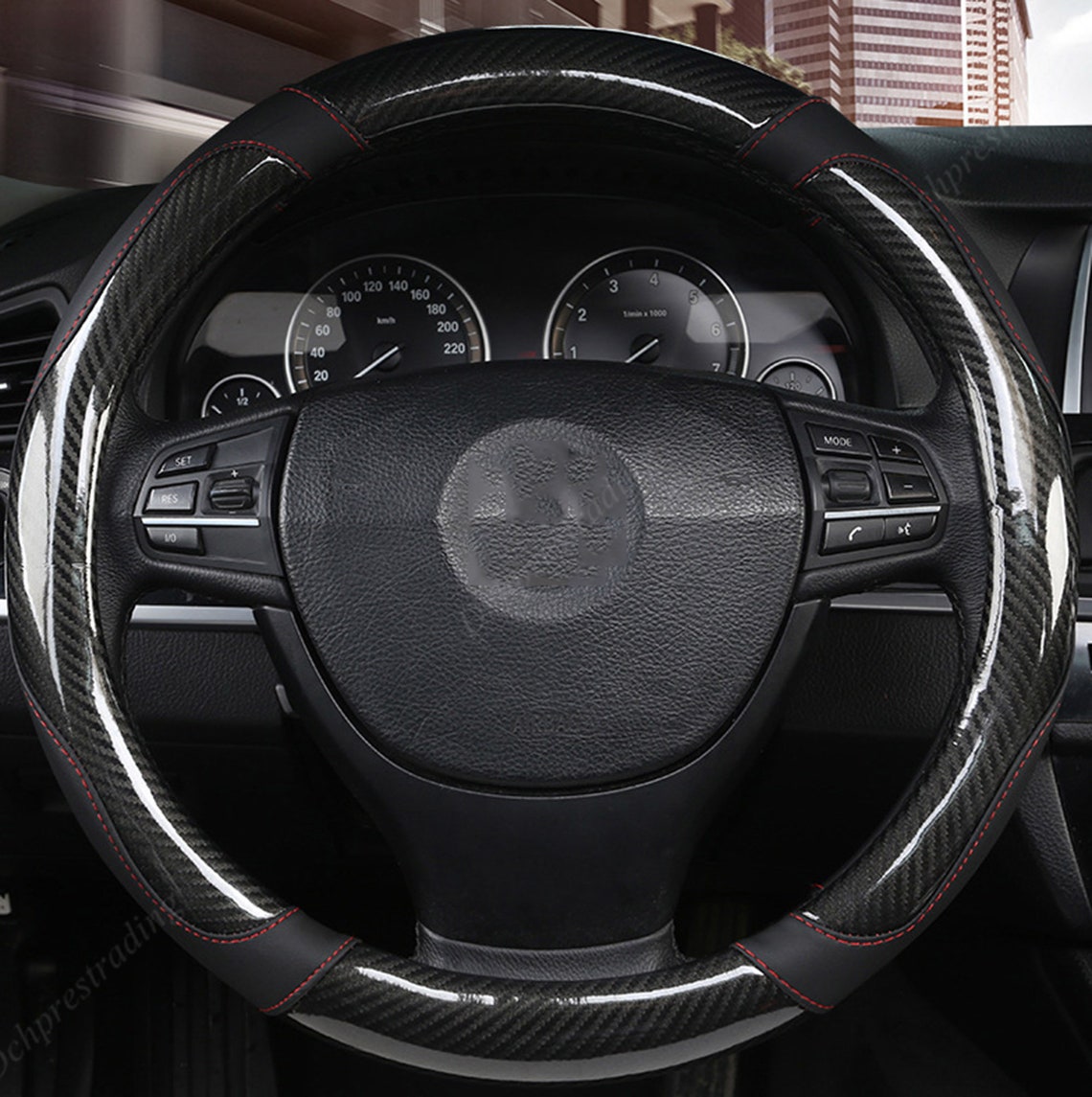 Carbon Fiber Steering Wheel Cover Leather Steering Wheel Etsy