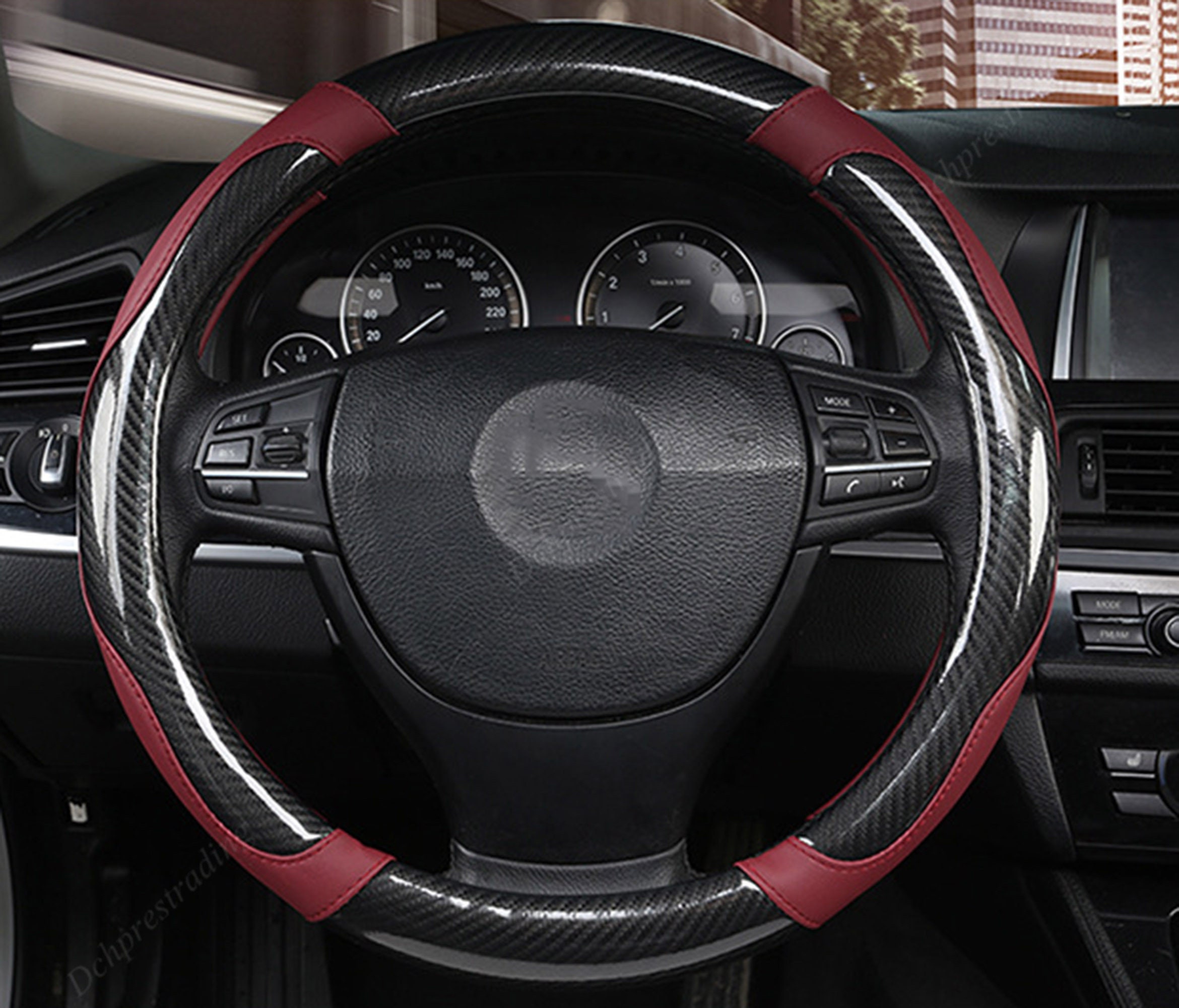 Carbon Fiber Steering Wheel Cover Leather Steering Wheel Etsy