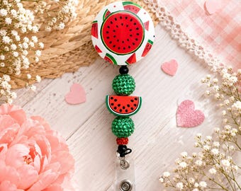 Zomerse badgehaspel | Fruitverpleegkundige badgehaspel | Intrekbare ID-houder strandthema | Leuke haspel met fruitbadge | RN CNA-leraarcadeau