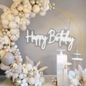 Alles Gute zum Geburtstag Leuchtreklame | Leuchtreklamen | Geburtstag Leuchtreklame | Neonlicht-Zeichen | Wanddekoration | Personalisiertes Zeichen | Party Neon | Geburtstag Dekor