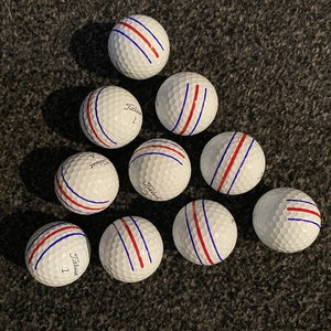 Callaway Triple Track Golf Ball Line Marker Stencil Chrome Soft ERC W/Sharpies 100% Perfect Match With Triple Track Alignment See Pictures image 3