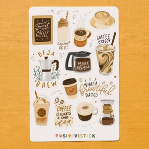 Coffee lover sticker sheet / Espresso