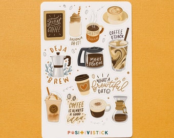 Coffee lover sticker sheet / Espresso