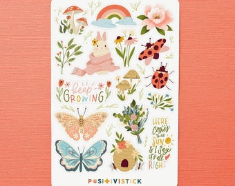 Woodland friends sticker sheet / Forest spring