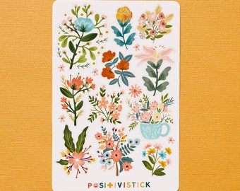Flowers Sticker sheet / Flower Garden
