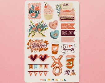 Valentine's day sticker sheets / Love sticker sheet
