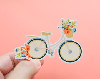 Floral bicycle sticker